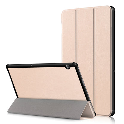 PU Leather Tri-fold Stand Tablet Flip Protective Casing for Huawei Mediapad T5 10