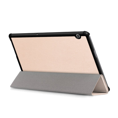 PU Leather Tri-fold Stand Tablet Flip Protective Casing for Huawei Mediapad T5 10