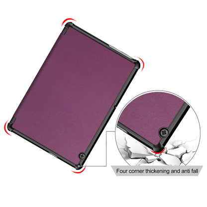 PU Leather Tri-fold Stand Tablet Flip Protective Casing for Huawei Mediapad T5 10