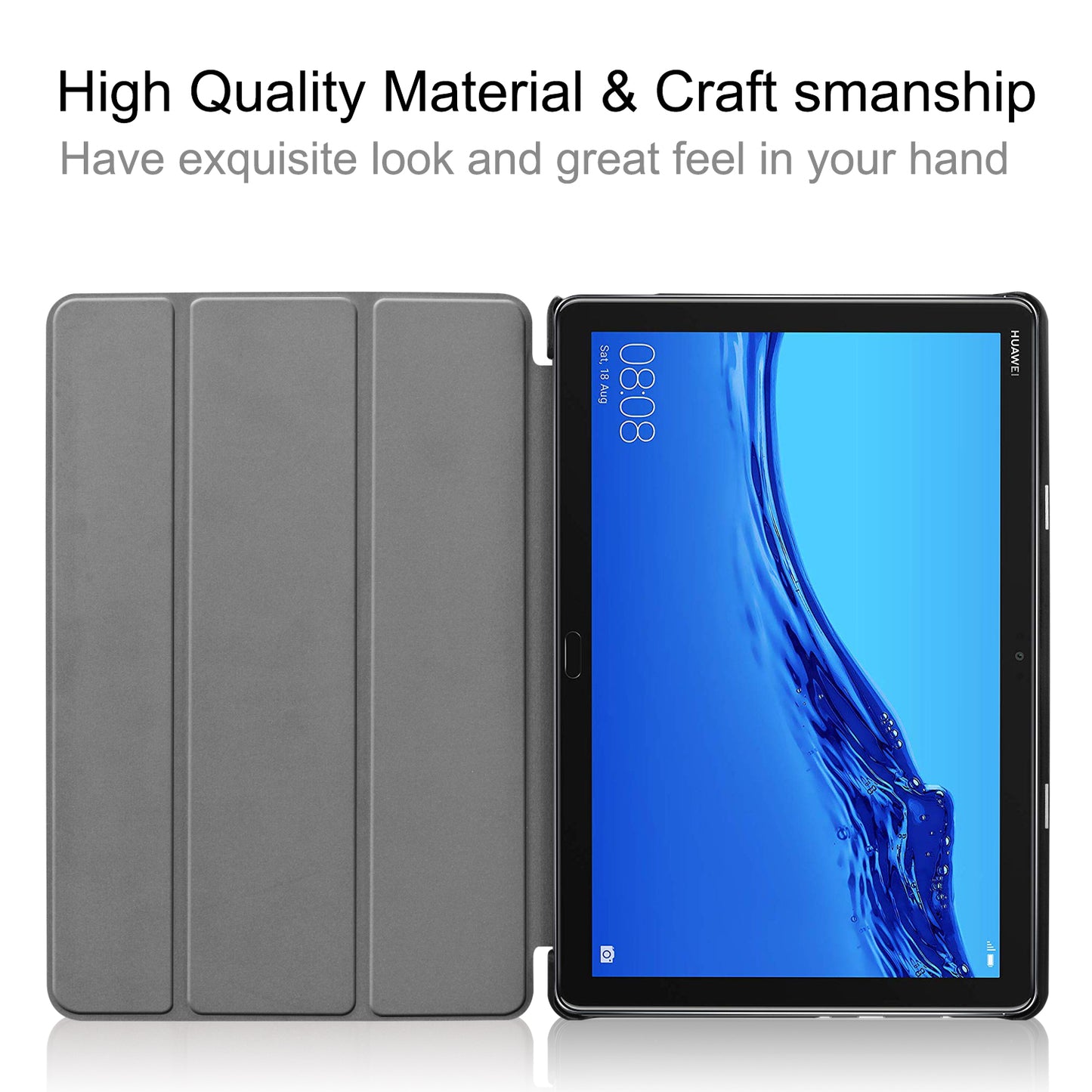 Tri-fold Stand Leather Protection Cover for Huawei Mediapad C5 10 / M5 Lite 10