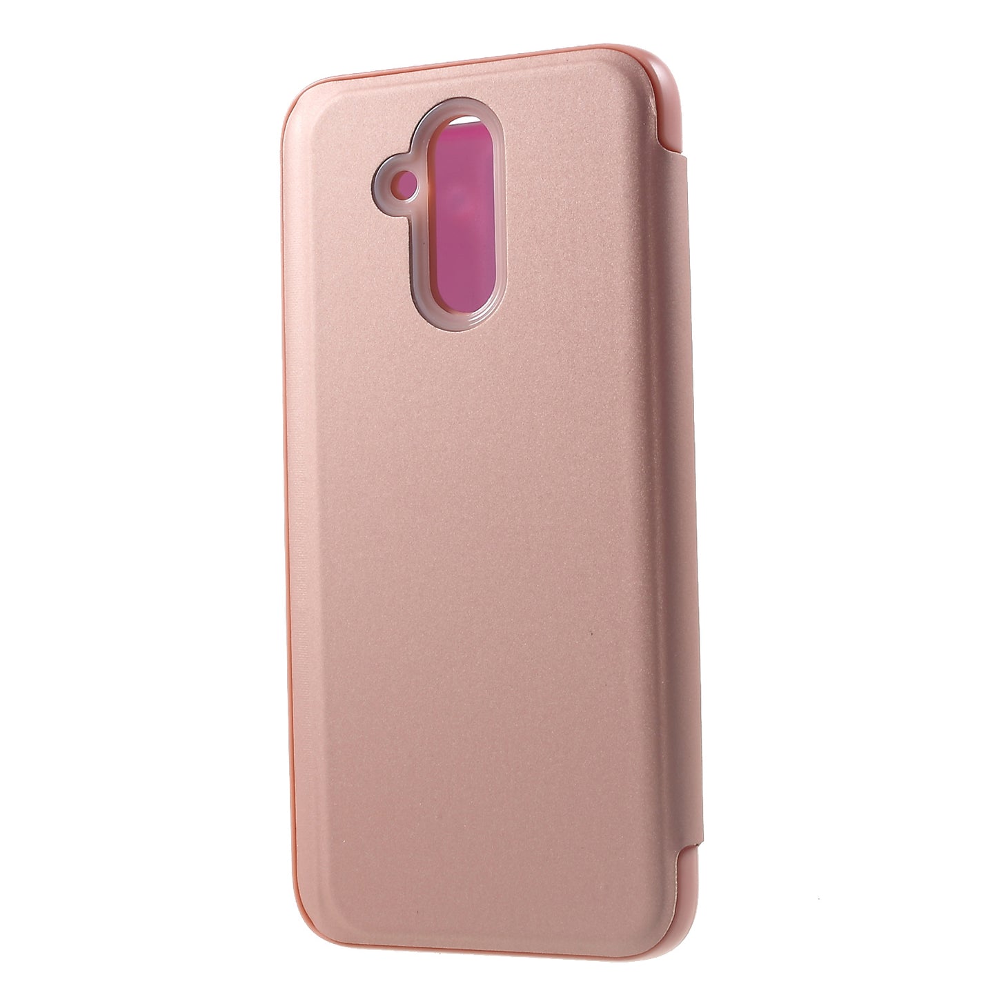 Plated Mirror Surface View Window Leather Stand Case for Huawei Mate 20 Lite / Maimang 7