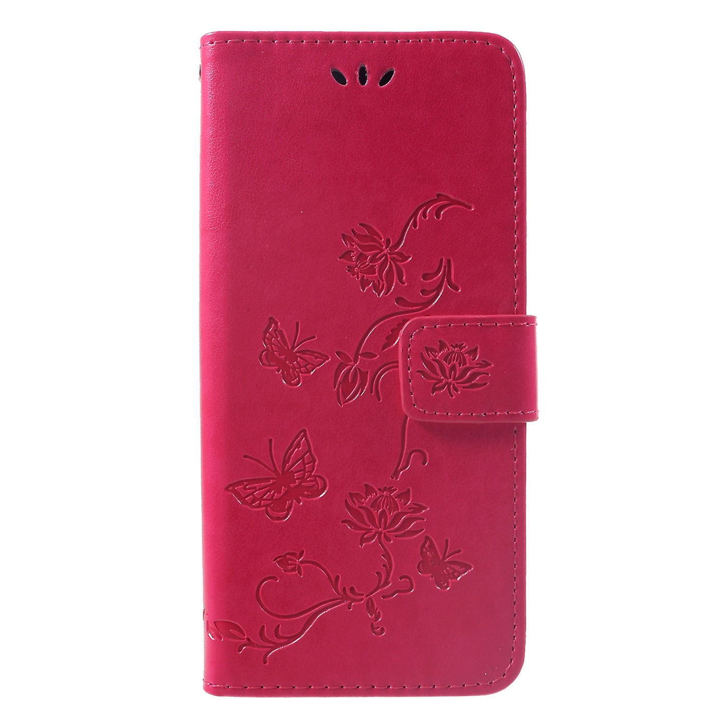 Imprint Butterfly Flowers Leather Stand Wallet Folio Case for Huawei Mate 20 Pro