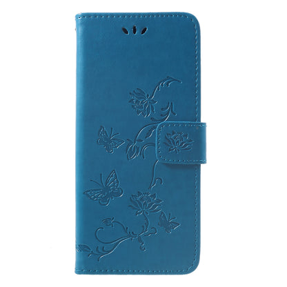 Imprint Butterfly Flowers Leather Stand Wallet Folio Case for Huawei Mate 20 Pro