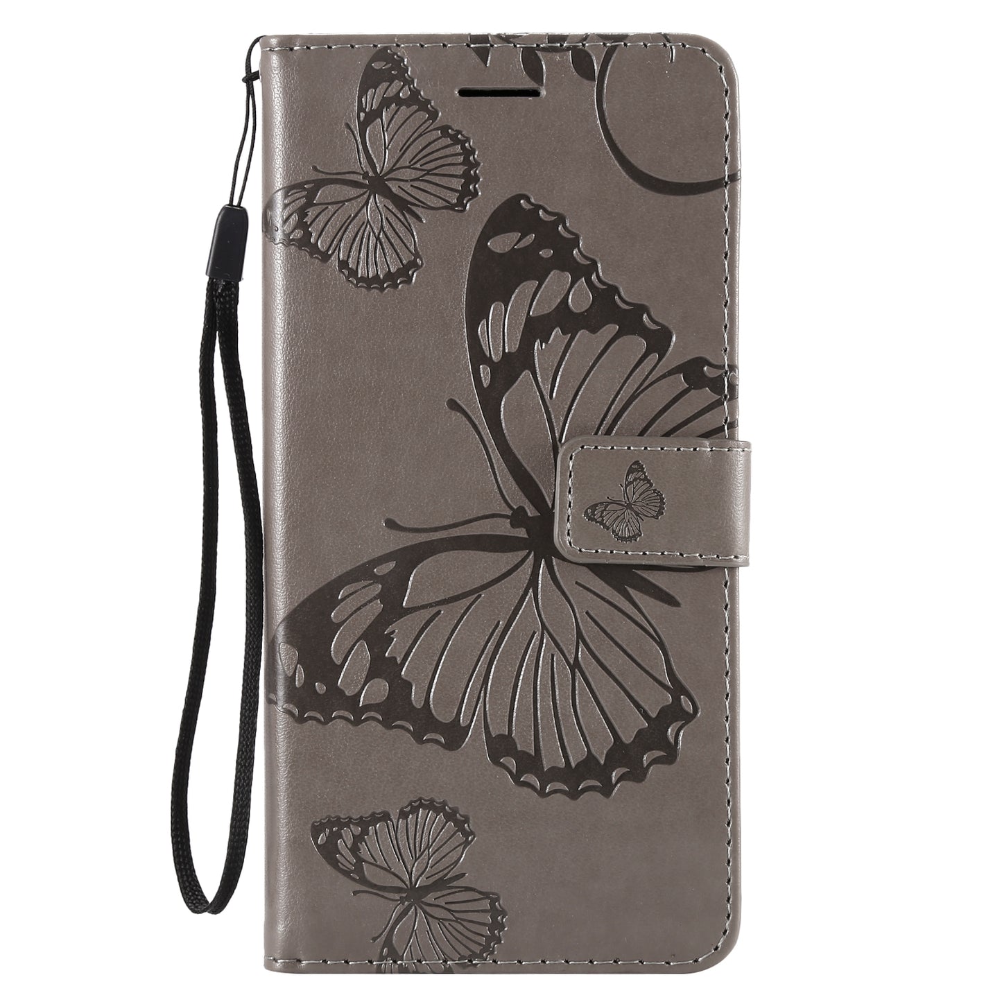 KT Imprinting Flower Series-2 Imprint Butterfly Flower Leather Wallet Magnetic Stand Cover for Huawei Mate 20 Lite