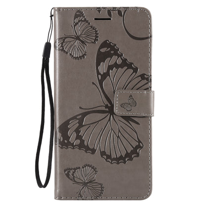 KT Imprinting Flower Series-2 Imprint Butterfly Flower Leather Wallet Magnetic Stand Cover for Huawei Mate 20 Lite