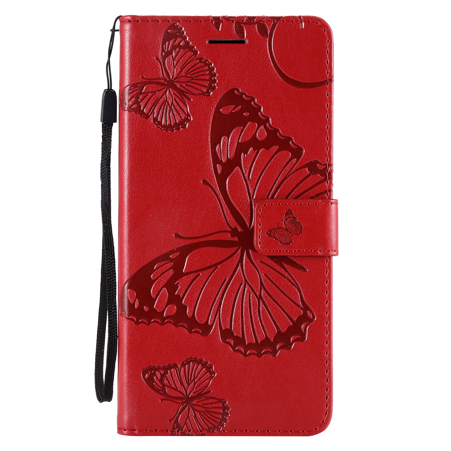 KT Imprinting Flower Series-2 Imprint Butterfly Flower Leather Wallet Magnetic Stand Cover for Huawei Mate 20 Lite