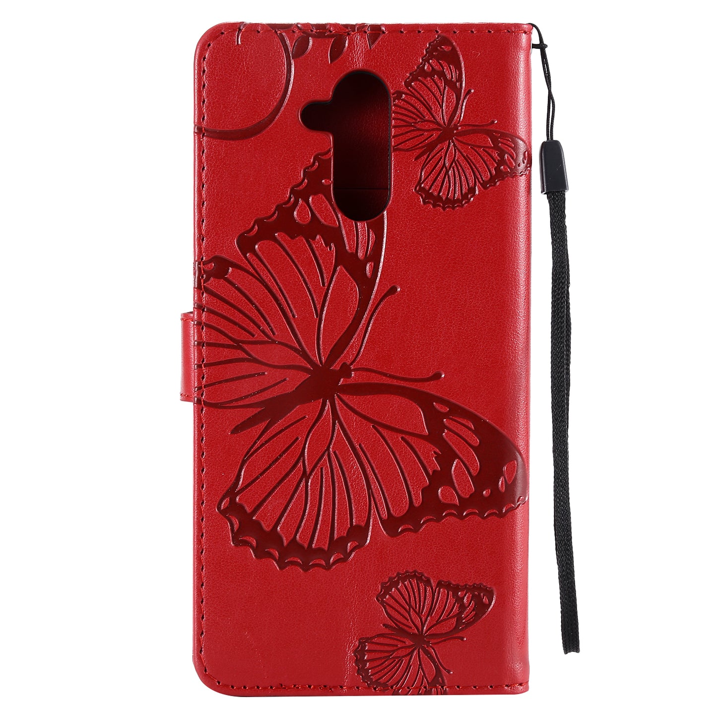 KT Imprinting Flower Series-2 Imprint Butterfly Flower Leather Wallet Magnetic Stand Cover for Huawei Mate 20 Lite