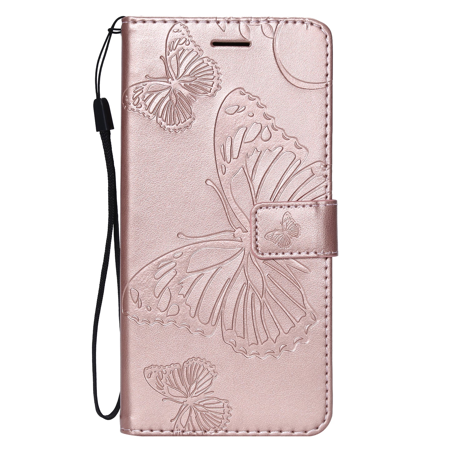 KT Imprinting Flower Series-2 Imprint Butterfly Flower Leather Wallet Magnetic Stand Cover for Huawei Mate 20 Lite