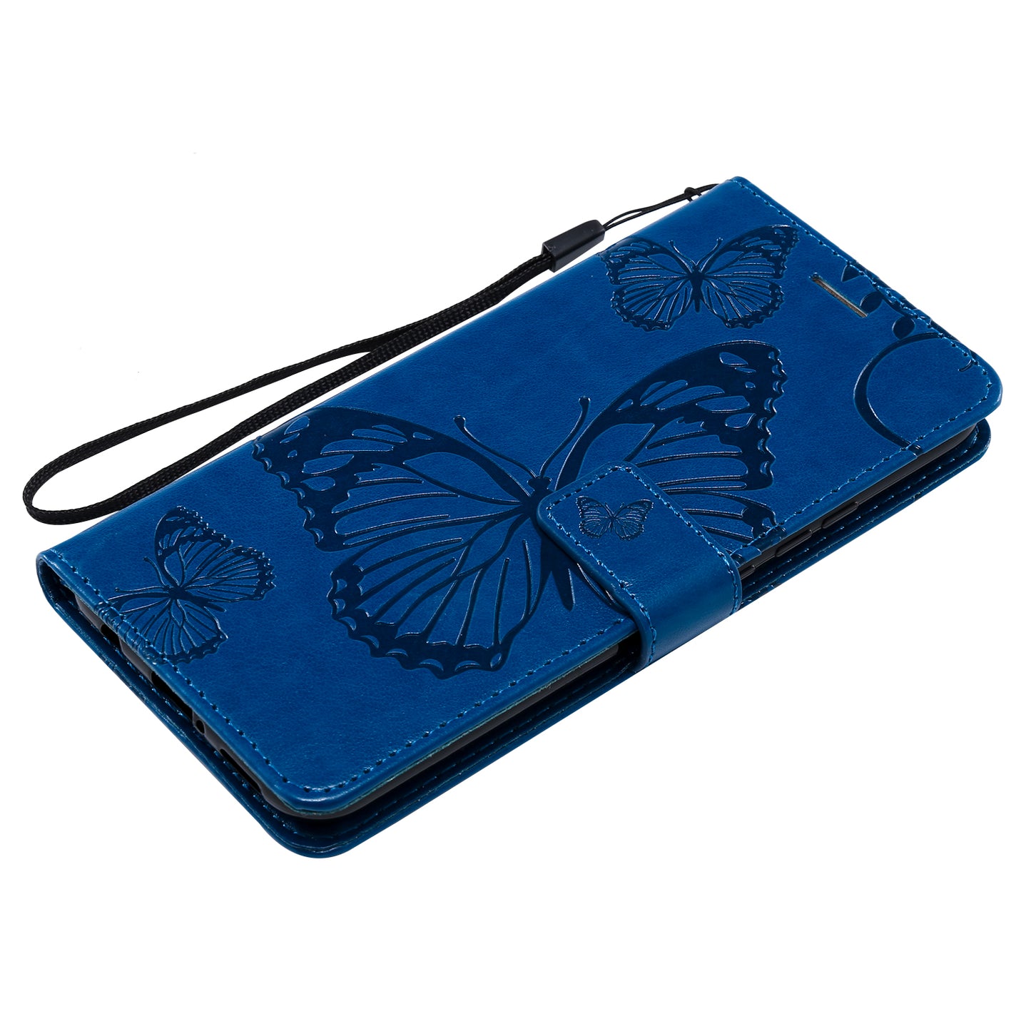 KT Imprinting Flower Series-2 Imprint Butterfly Flower Leather Wallet Magnetic Stand Cover for Huawei Mate 20 Lite