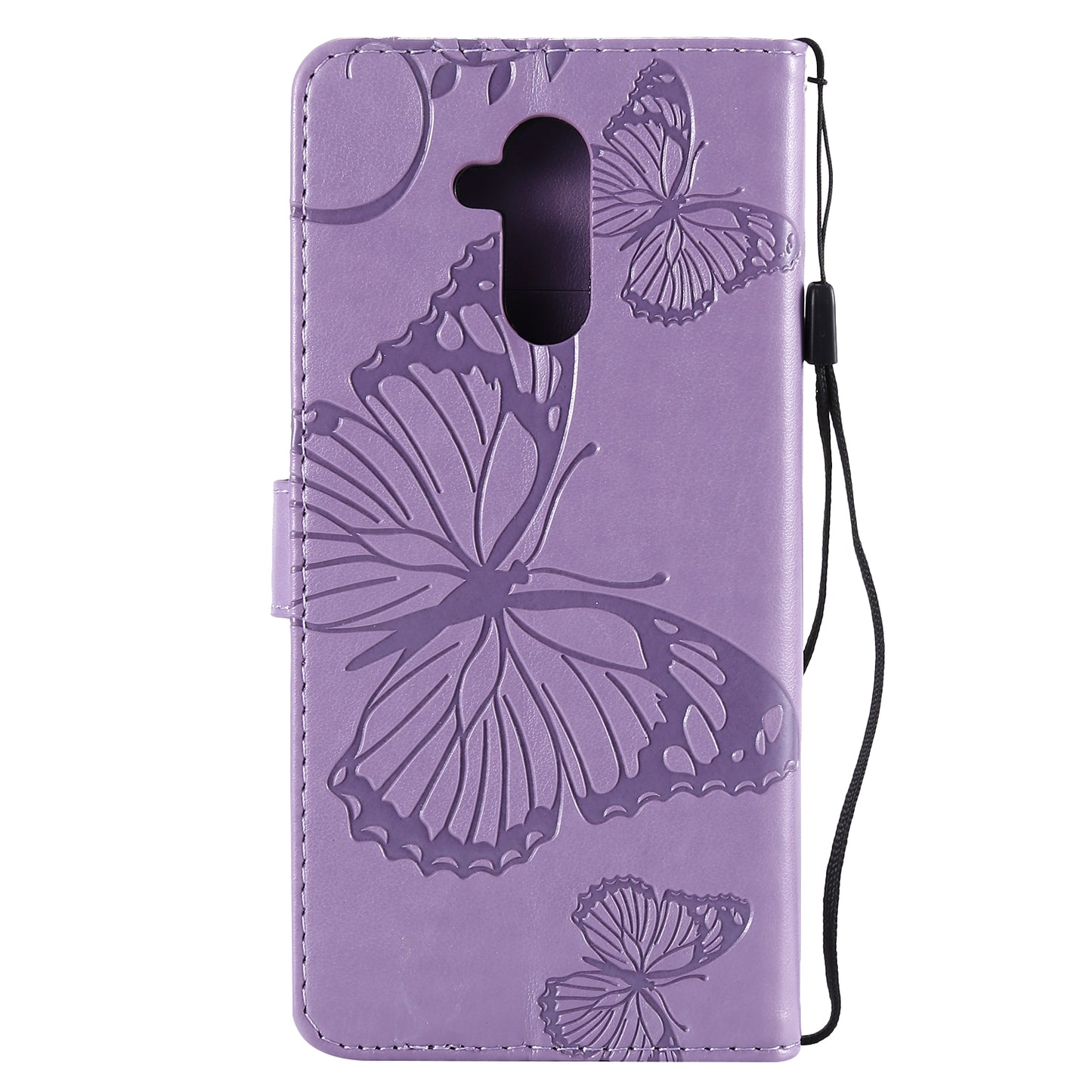 KT Imprinting Flower Series-2 Imprint Butterfly Flower Leather Wallet Magnetic Stand Cover for Huawei Mate 20 Lite