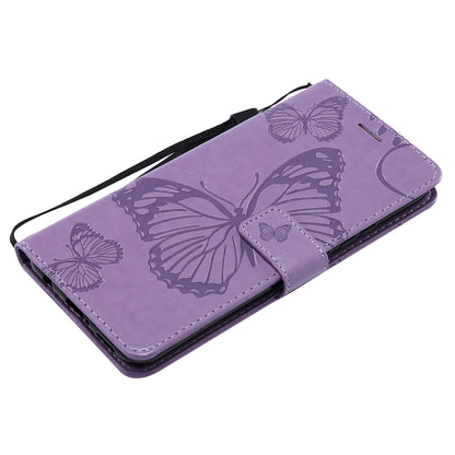 KT Imprinting Flower Series-2 Imprint Butterfly Flower Leather Wallet Magnetic Stand Cover for Huawei Mate 20 Lite