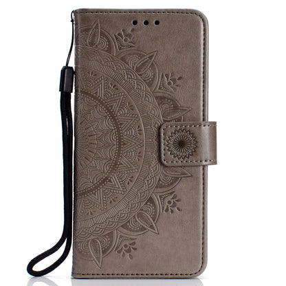 Imprint Totem Pattern Wallet Stand Leather Cover for Huawei Mate 20 Lite