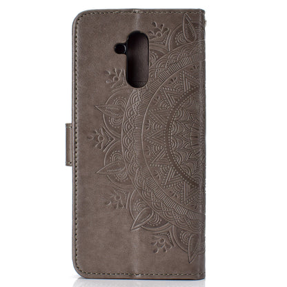 Imprint Totem Pattern Wallet Stand Leather Cover for Huawei Mate 20 Lite