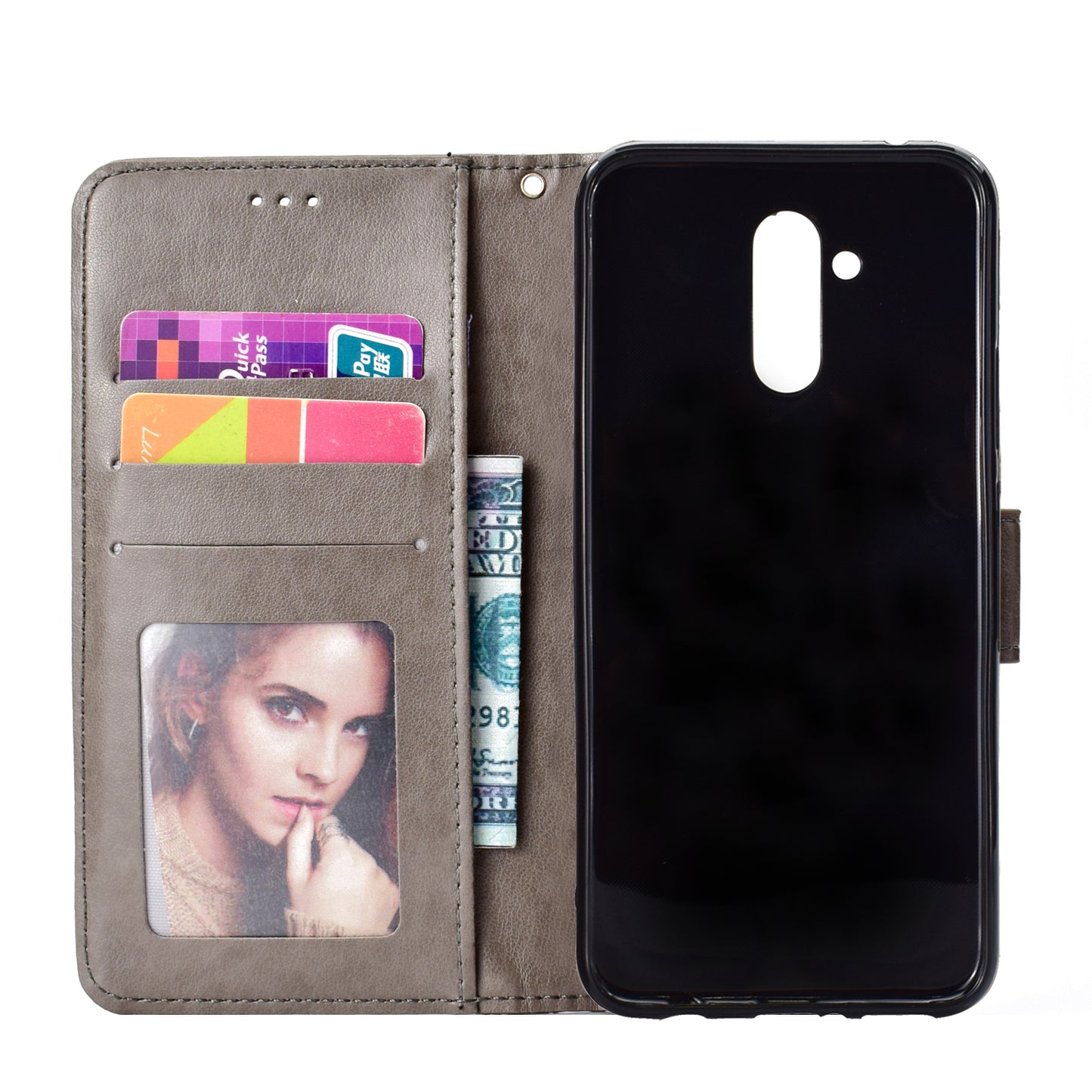 Imprint Totem Pattern Wallet Stand Leather Cover for Huawei Mate 20 Lite