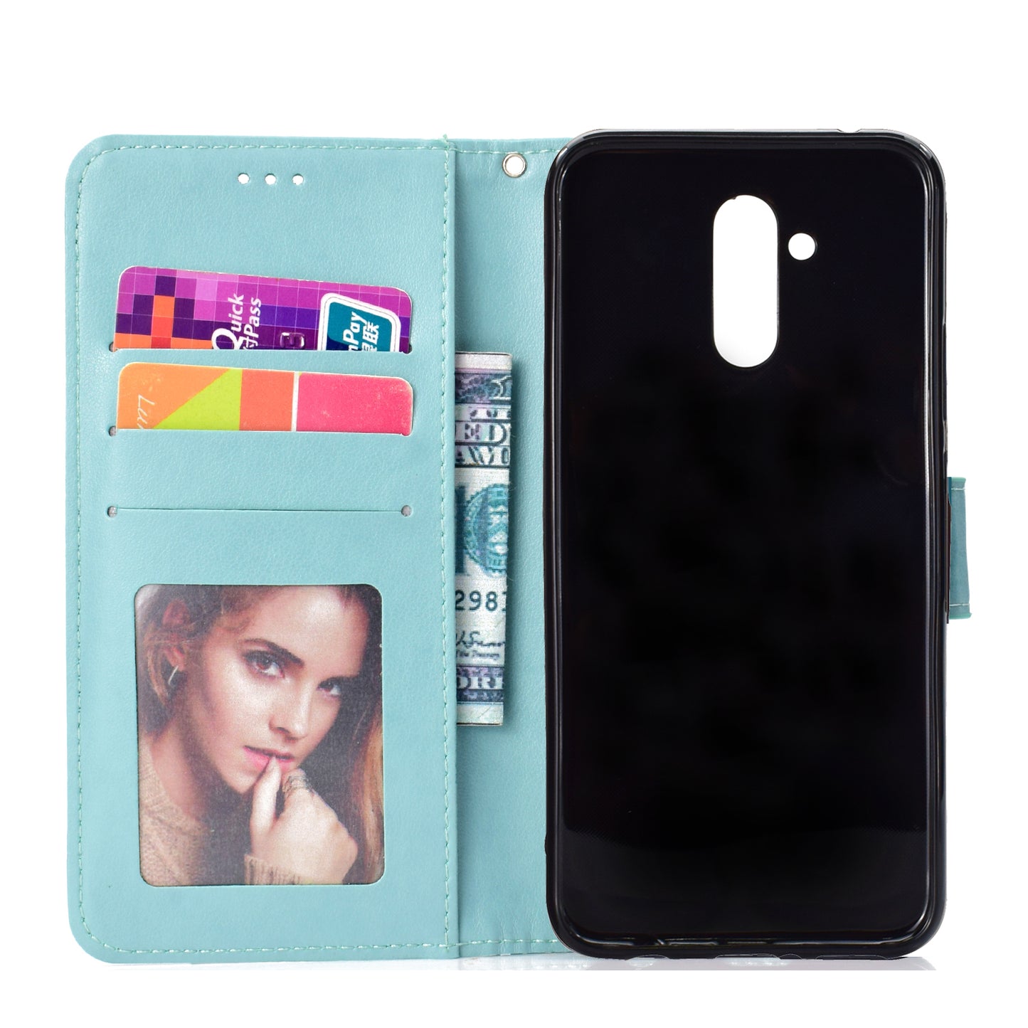 Imprint Totem Pattern Wallet Stand Leather Cover for Huawei Mate 20 Lite