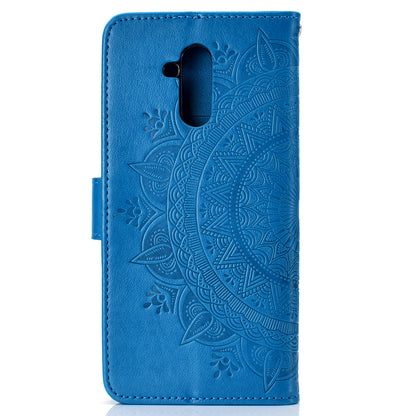 Imprint Totem Pattern Wallet Stand Leather Cover for Huawei Mate 20 Lite