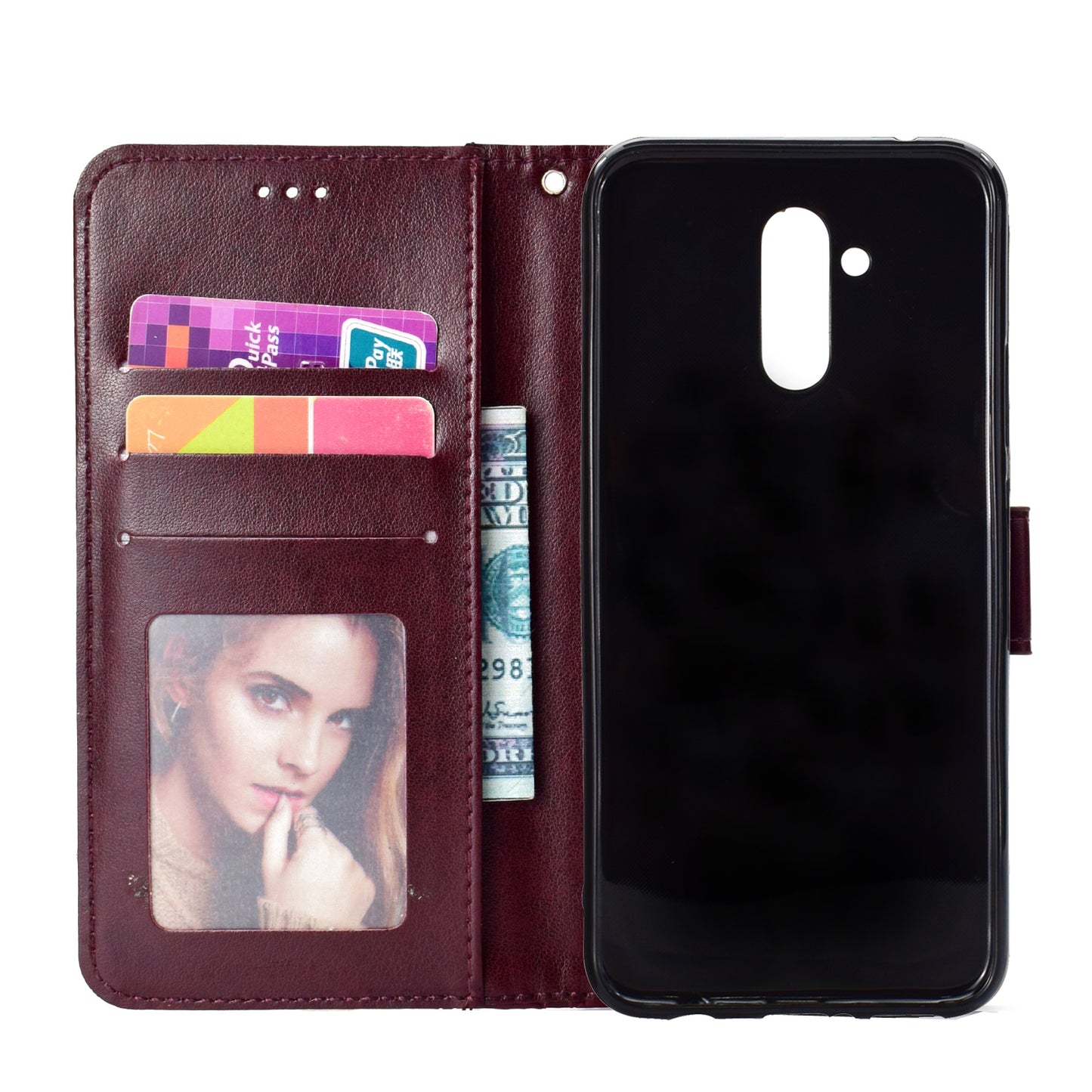 Imprint Totem Pattern Wallet Stand Leather Cover for Huawei Mate 20 Lite