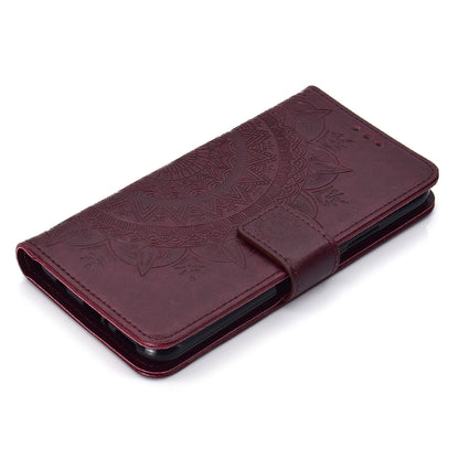 Imprint Totem Pattern Wallet Stand Leather Cover for Huawei Mate 20 Lite