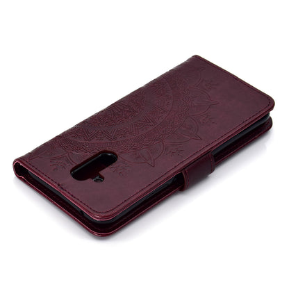 Imprint Totem Pattern Wallet Stand Leather Cover for Huawei Mate 20 Lite