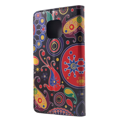 Pattern Printing PU Leather Magnetic Wallet Stand Cover for Huawei Mate 20 Pro