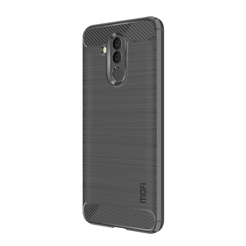 MOFI Carbon Fiber Texture Brushed TPU Back Case for Huawei Mate 20 Lite / Maimang 7