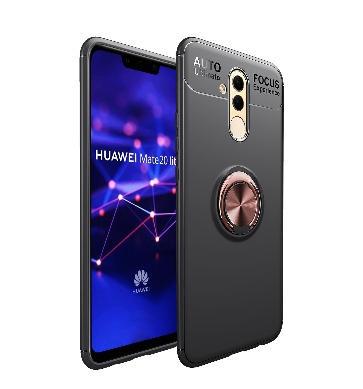 Finger Ring Kickstand TPU Case for Huawei Mate 20 Lite (Built-in Metal Sheet)