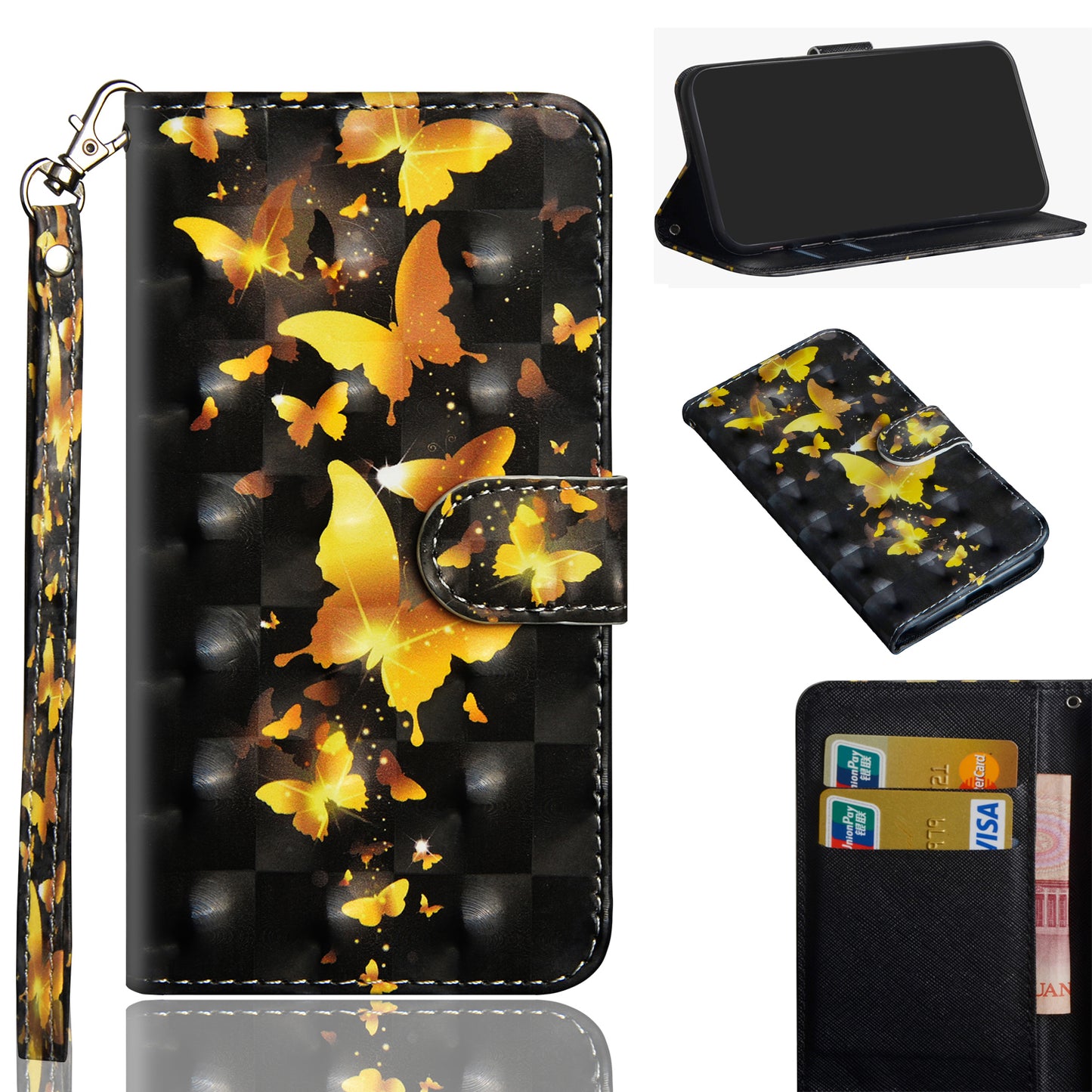 Pattern Printing Leather Wallet Cover for Huawei Mate 20 Lite