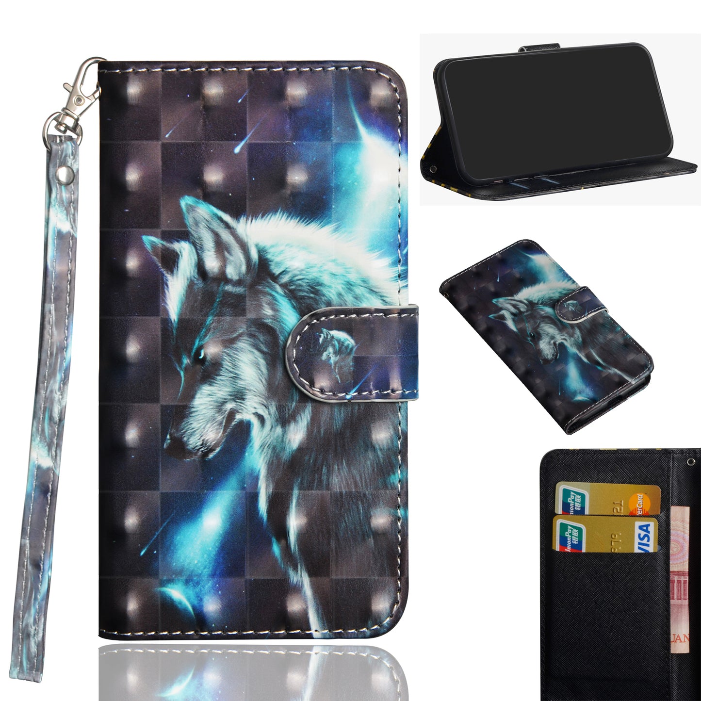 Pattern Printing Leather Wallet Cover for Huawei Mate 20 Lite