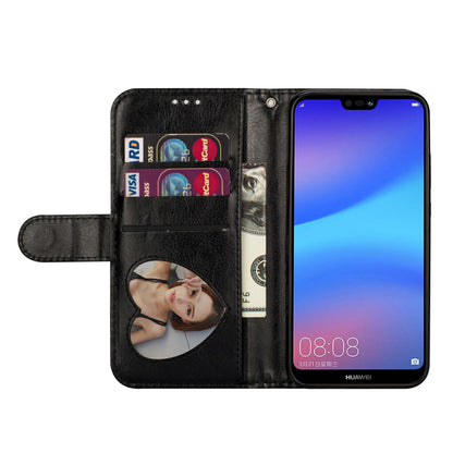 Flash Powder Zippered Stand Leather Wallet Case with Strap for Huawei P20 Lite / Nova 3e (China)