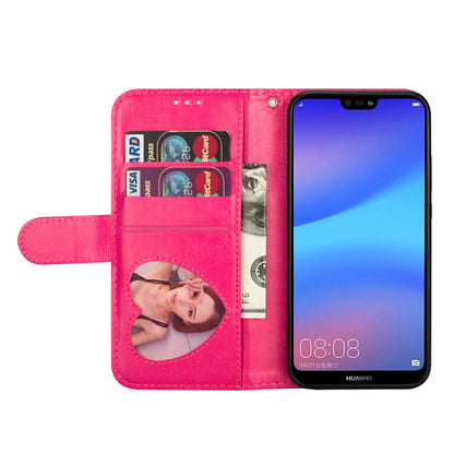 Flash Powder Zippered Stand Leather Wallet Case with Strap for Huawei P20 Lite / Nova 3e (China)