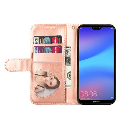 Flash Powder Zippered Stand Leather Wallet Case with Strap for Huawei P20 Lite / Nova 3e (China)