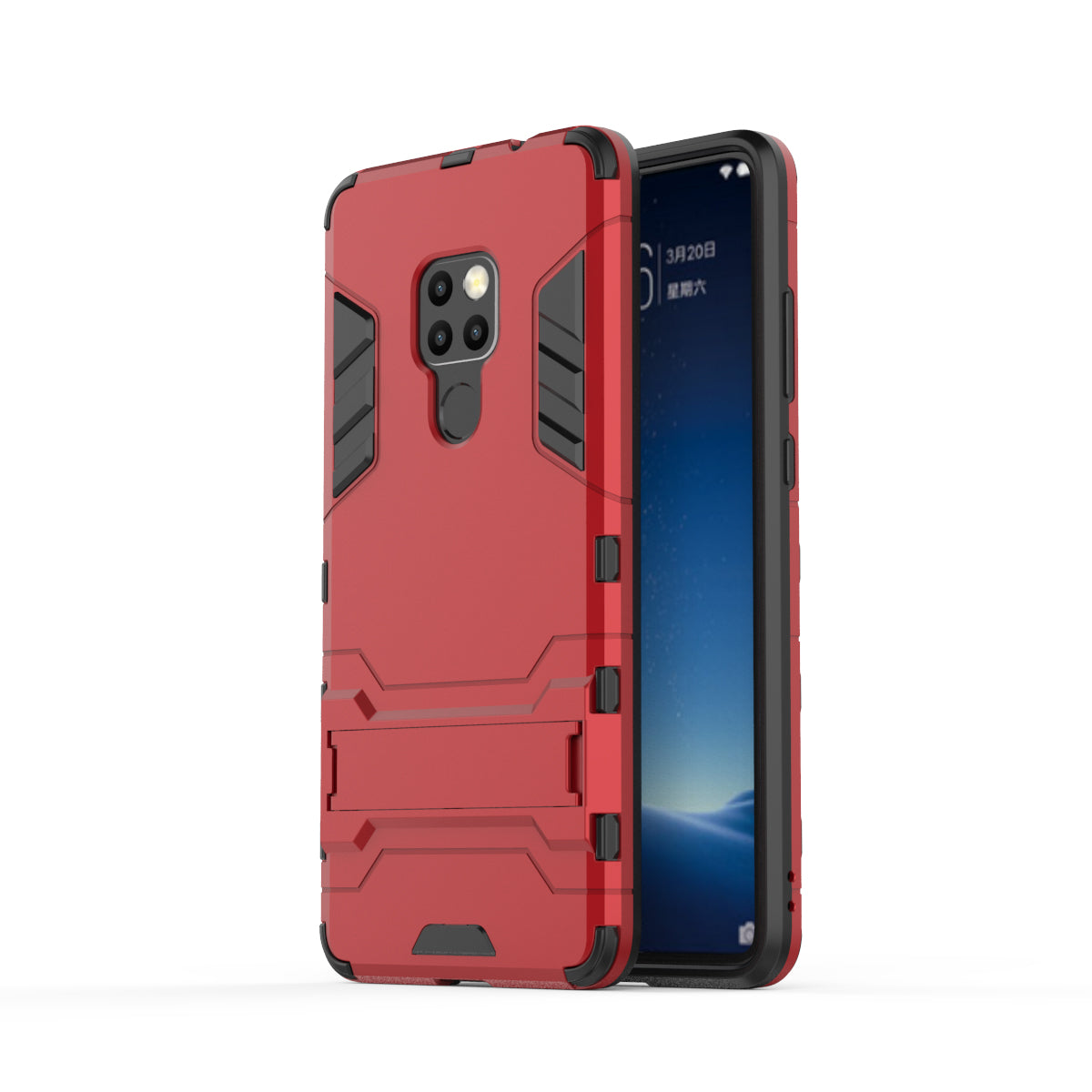 Cool Guard Plastic + TPU Hybrid Case with Kickstand for Huawei Mate 20