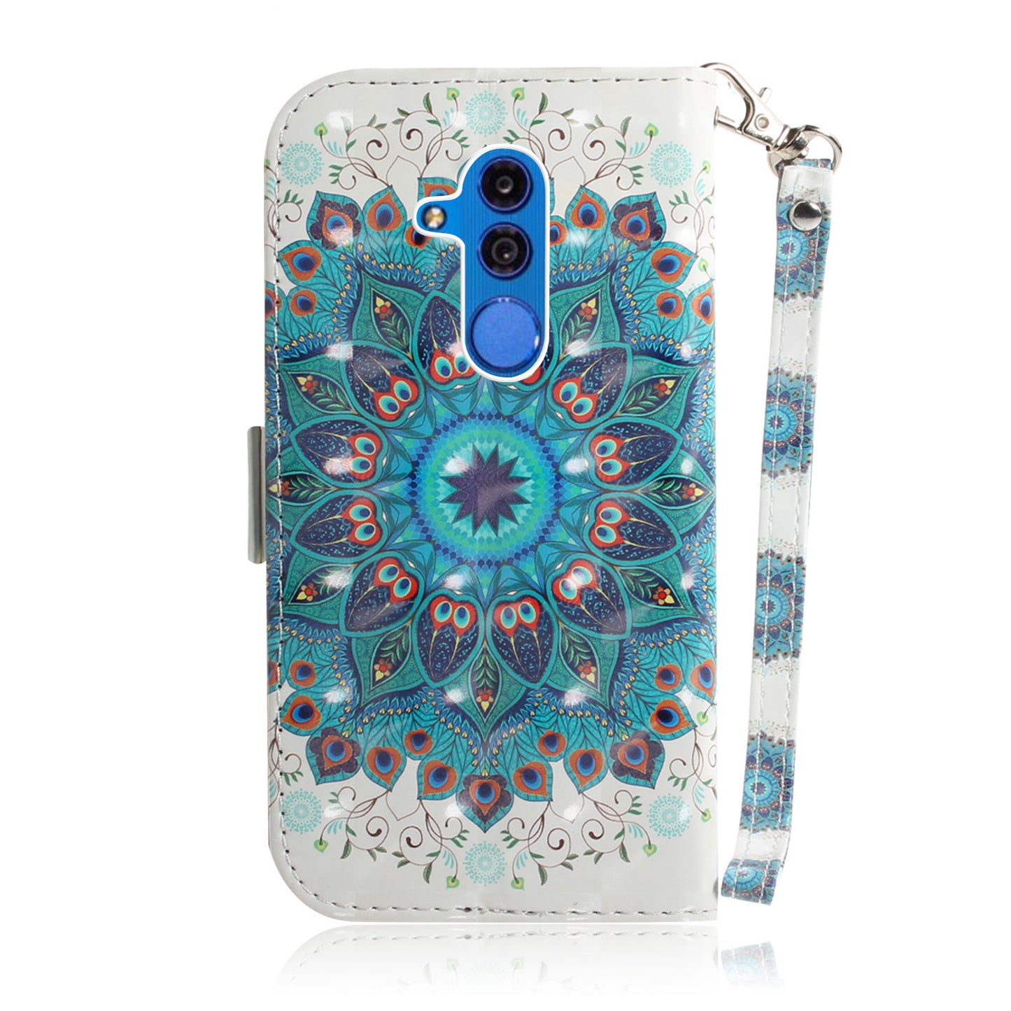 Light Spot Decor Patterned Wallet Stand PU Leather Phone Shell for Huawei Mate 20 Lite