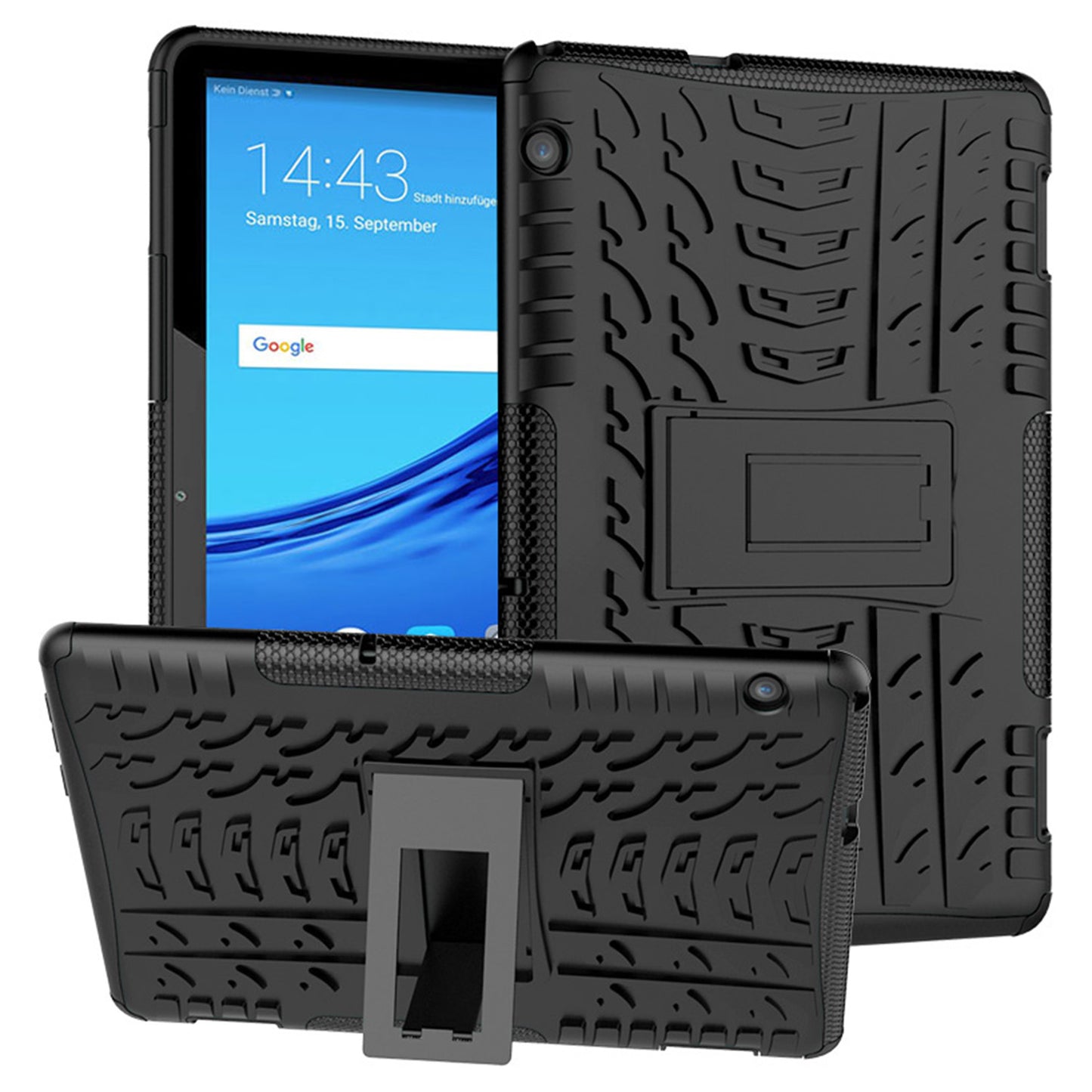 Anti-slip PC + TPU Hybrid Cover Shell with Kickstand for Huawei MediaPad T5 10.1