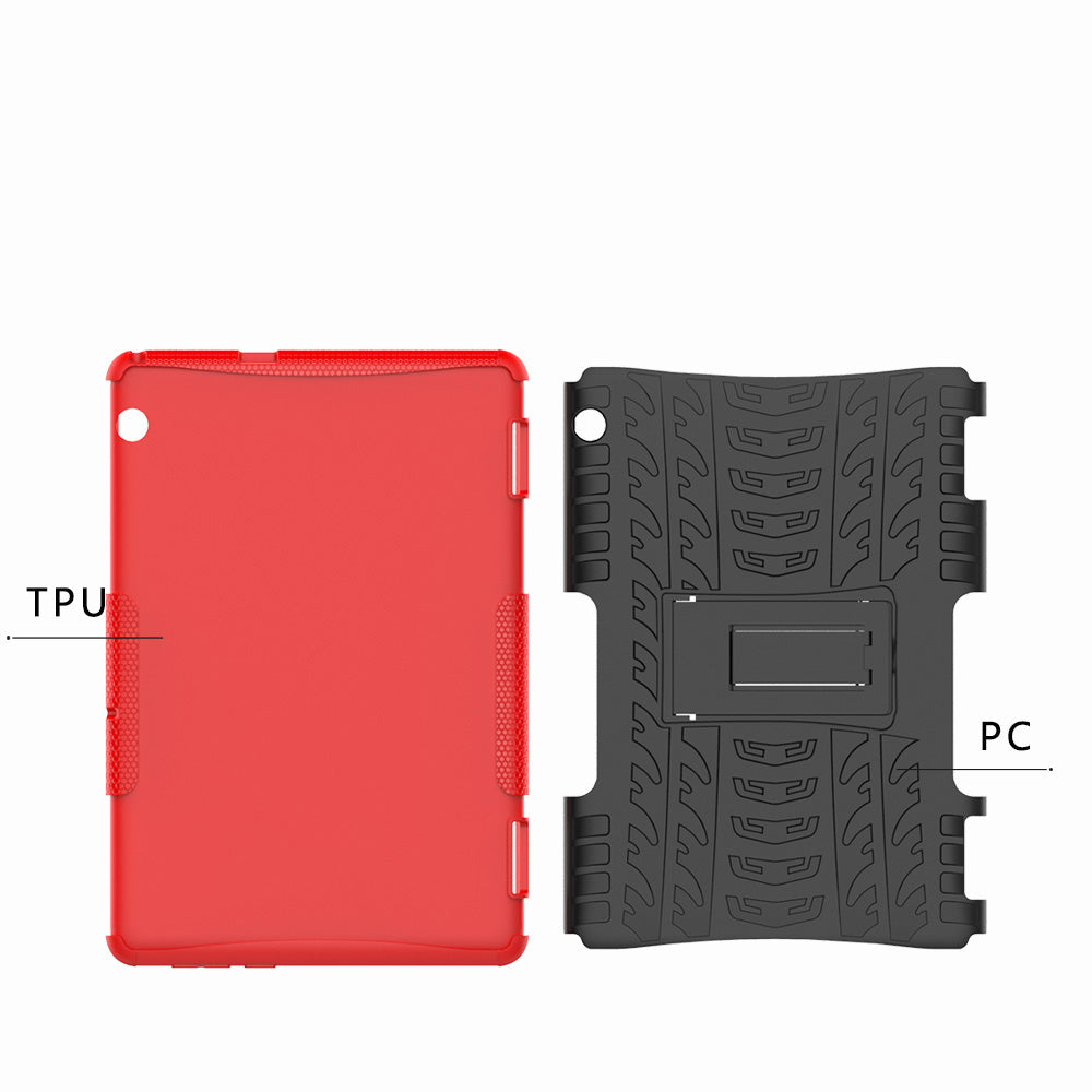 Anti-slip PC + TPU Hybrid Cover Shell with Kickstand for Huawei MediaPad T5 10.1