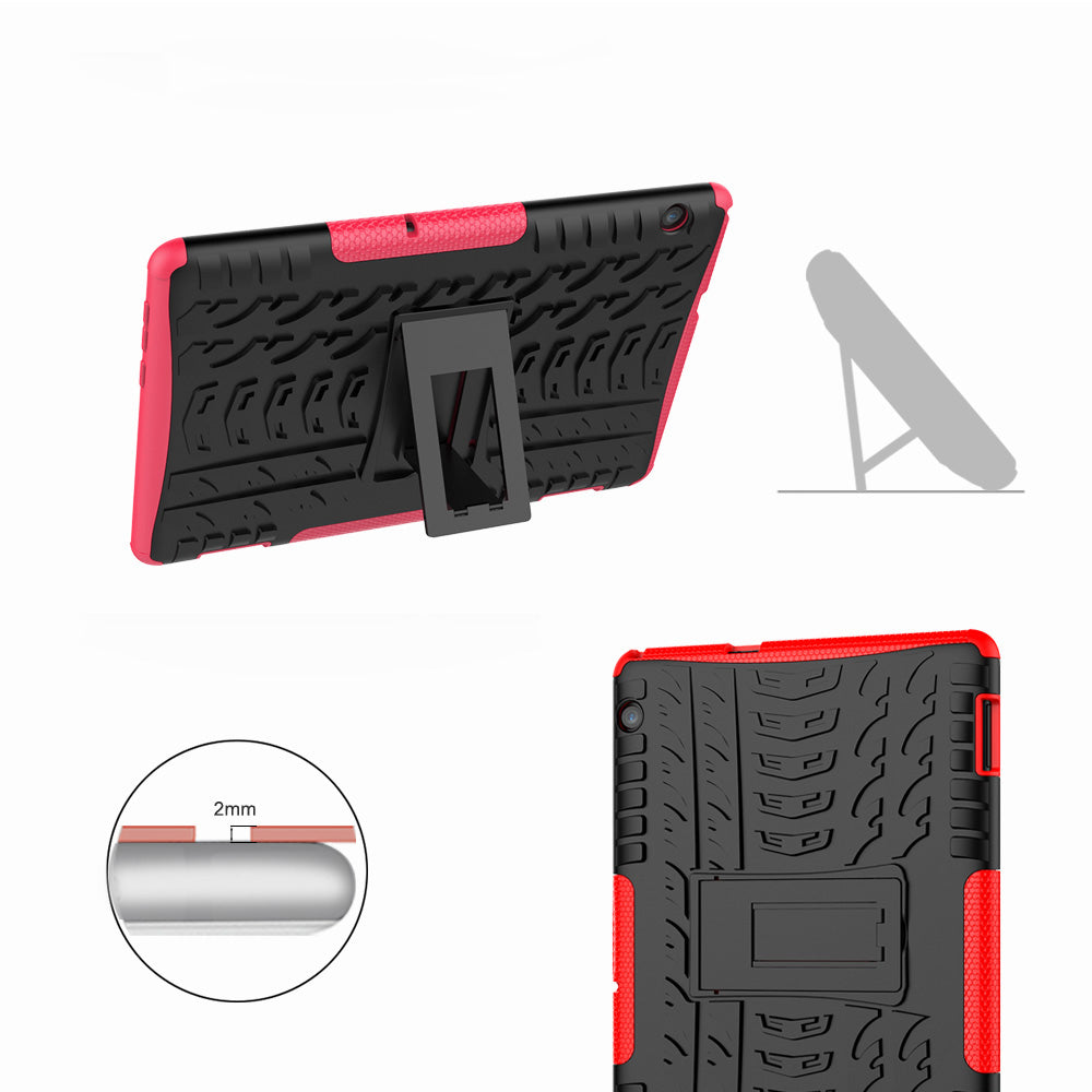 Anti-slip PC + TPU Hybrid Cover Shell with Kickstand for Huawei MediaPad T5 10.1