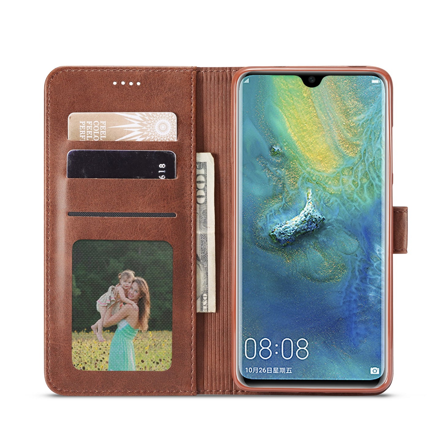 LC.IMEEKE Wallet Leather Stand Case for Huawei Mate 20