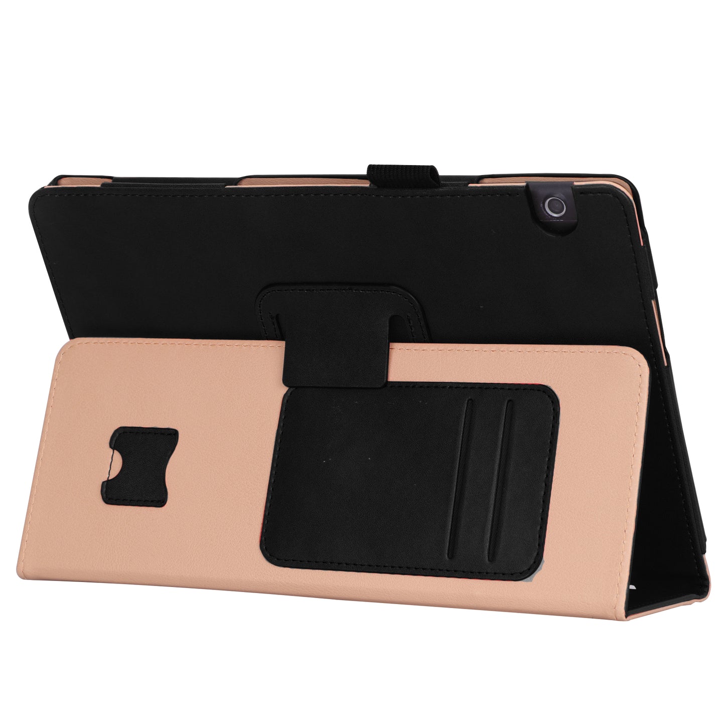 For Huawei MediaPad T5 10 PU Leather Smart Case / Card Slots / Stand / Hand Strap