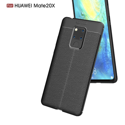 Litchi Grain TPU Back Mobile Phone Case for Huawei Mate 20 X