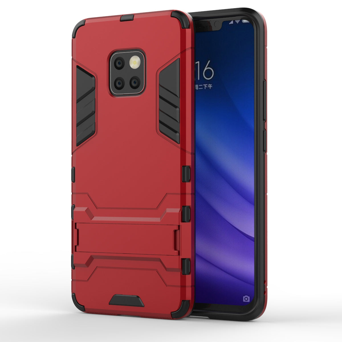 Cool Guard PC TPU Hybrid Mobile Phone Case with Kickstand for Huawei Mate 20 Pro