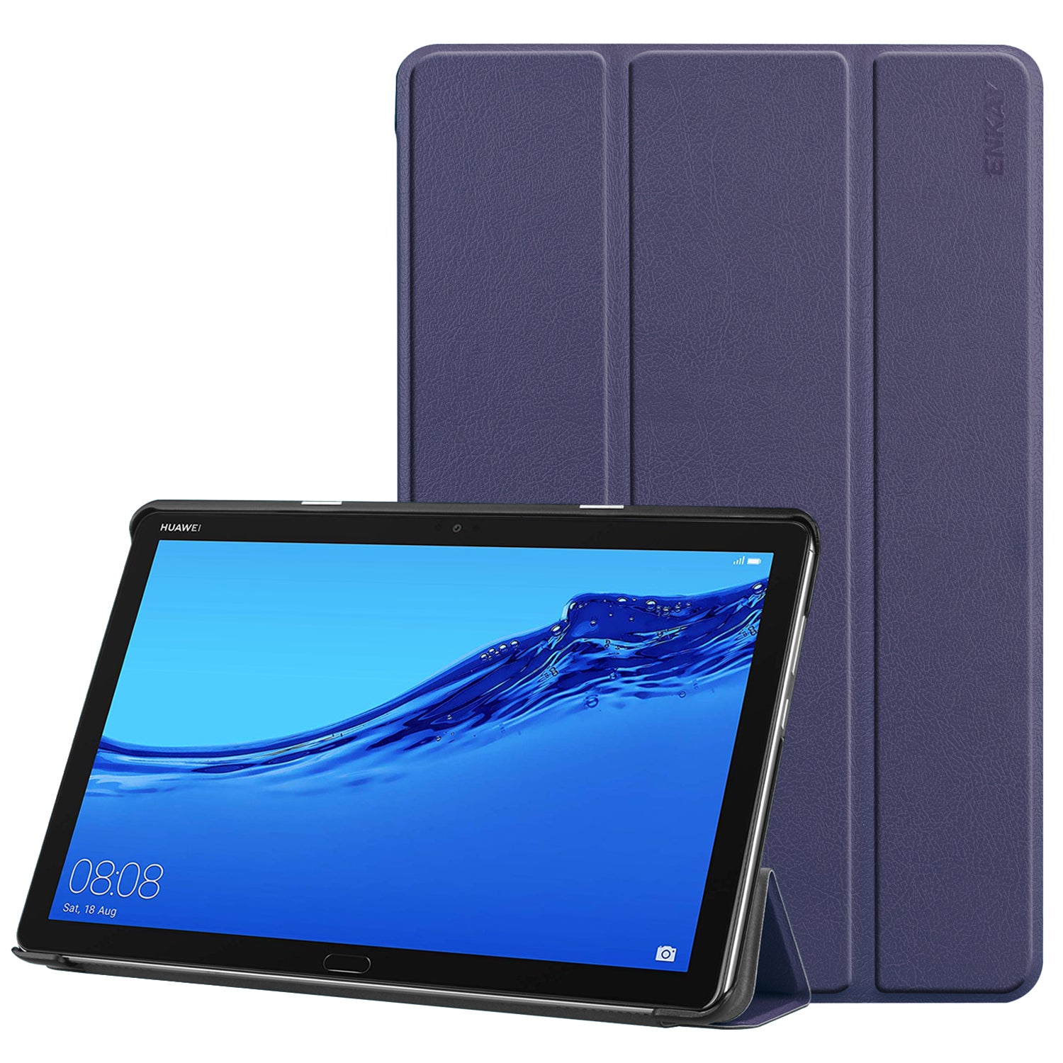 ENKAY HAT PRINCE PU Leather Smart Tablet Case with Tri-fold Stand for Huawei MediaPad M5 lite 10