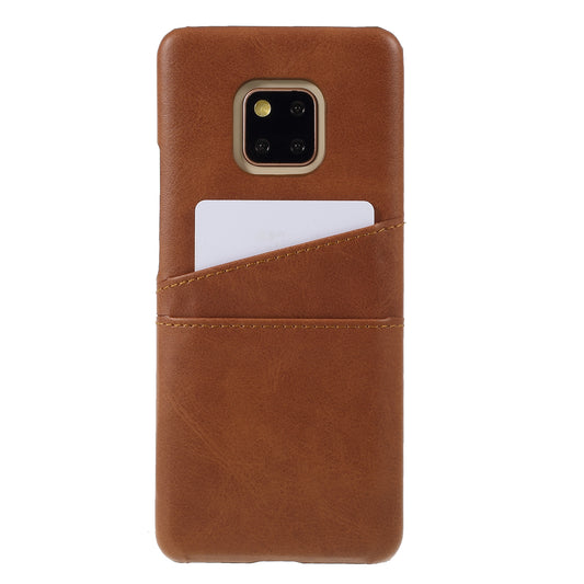 Dual Card Slots PU Leather Coated PC Phone Cover for Huawei Mate 20 Pro