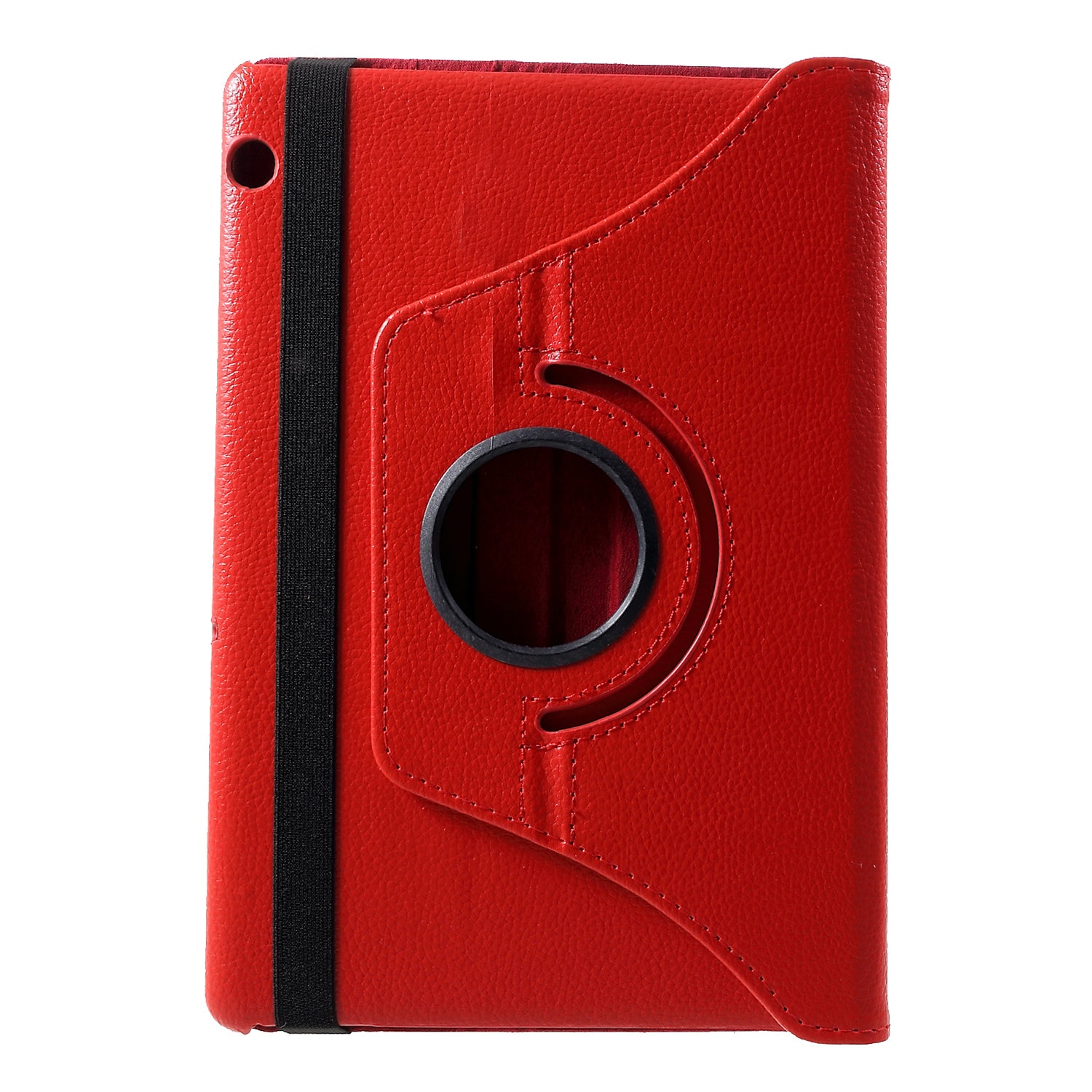 Litchi Skin Leather Shell Cover Case with 360-Degree Rotating Stand for Huawei MediaPad T5 10