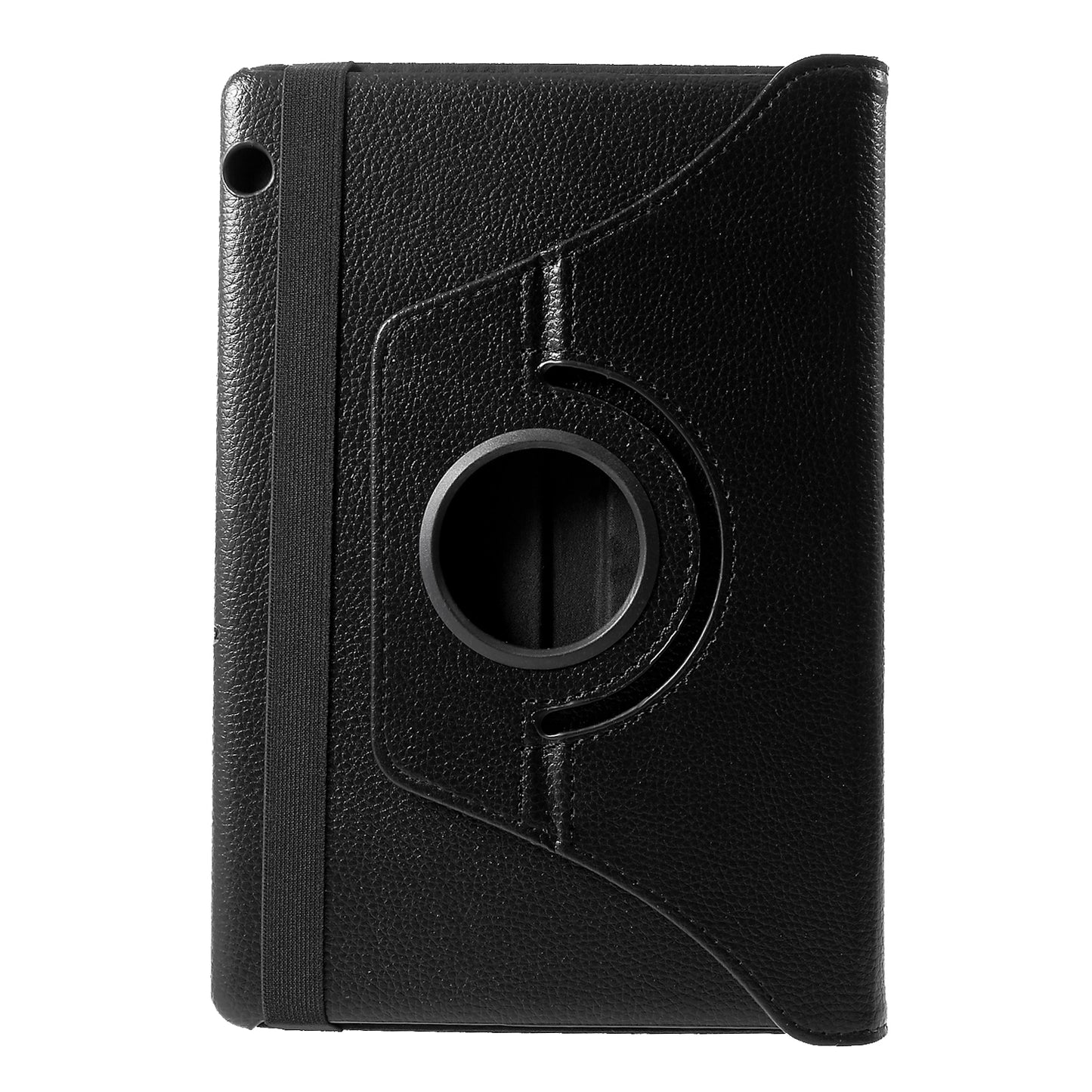 Litchi Skin Leather Shell Cover Case with 360-Degree Rotating Stand for Huawei MediaPad T5 10