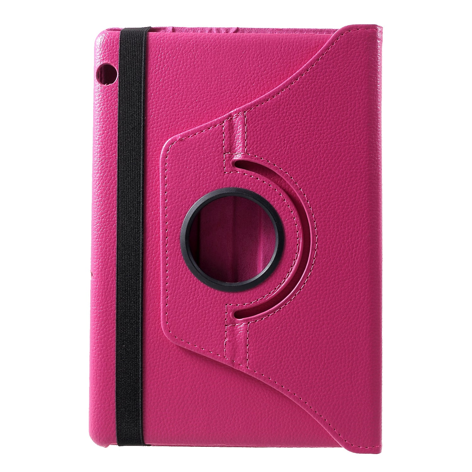 Litchi Skin Leather Shell Cover Case with 360-Degree Rotating Stand for Huawei MediaPad T5 10