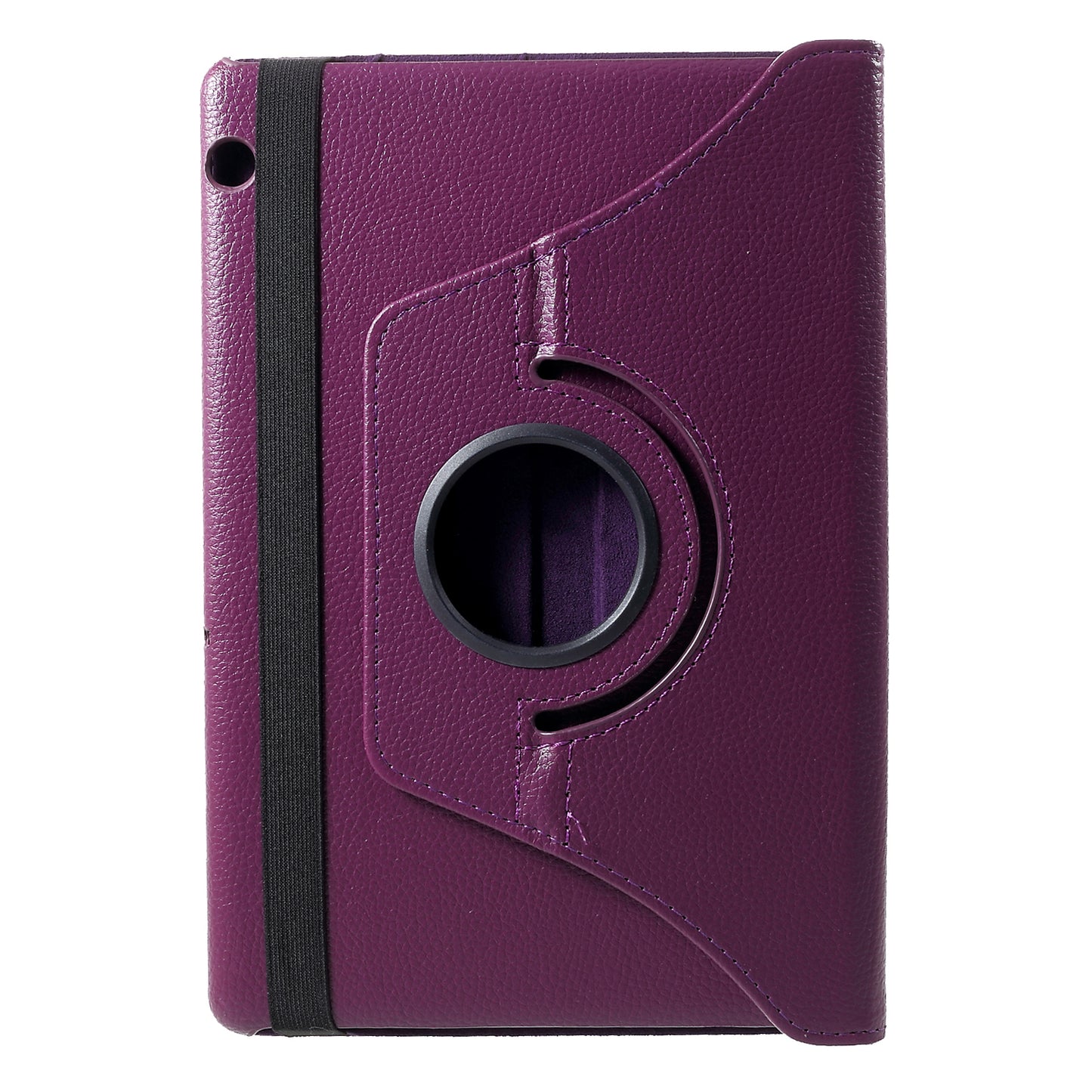 Litchi Skin Leather Shell Cover Case with 360-Degree Rotating Stand for Huawei MediaPad T5 10