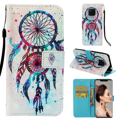 Pattern Printing Leather Magnetic Stand Case for Huawei Mate 20 Pro