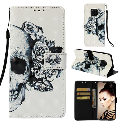 Pattern Printing Leather Magnetic Stand Case for Huawei Mate 20 Pro