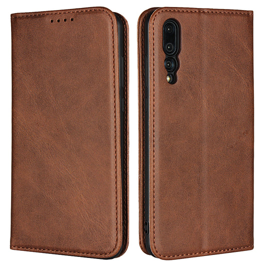 Auto-absorbed Leather Wallet Mobile Phone Cover for Huawei P20 Pro Strong Magnet Phone Case