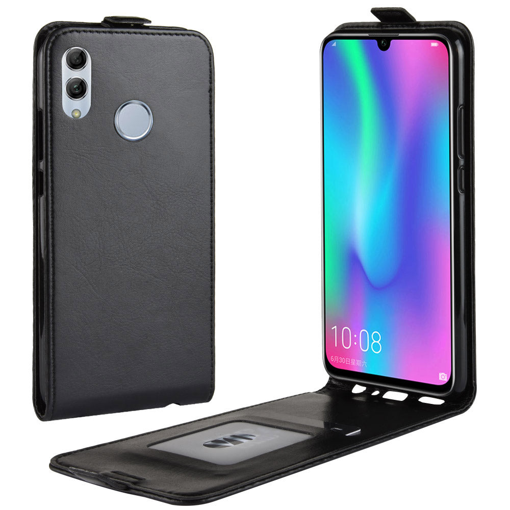 Crazy Horse Vertical Leather Card Holder Case for Huawei Honor 10 Lite / P Smart (2019)